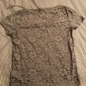 Light grey/lace T-shirt